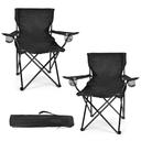 2 Pack Lightweight Camping Chairs for Adults & Teens, 250LBS Capacity Foldable Portable Chairs with Carry Bag, Compact Design for Camping, Beach, Picnics, and Outdoor Events