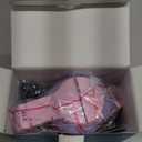 iClever BTH12 Kids Bluetooth Headphones,Colorful LED Lights,74/85dBA Safe Volume,85H Playtime,Bluetooth 5.2,Over Ear Headphones Built-in Mic for iPad/Tablet/Airplane,Blossom Pink