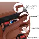 Pair of Car Console Organizer Storage, Car Seat Accessories, Car Seat Gap Filler Organizer Fit Sedan SUV Truck Brown