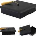 APLUSWER Graduation Gift Box with Tassel Class of 2026 COLOR Graduation Cap Box Gift Wrapping Grad Keepsake Memory Decor for College Graduate High School Party Favor Supply (Black)