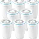 8 Pack Water Filter Replacement for Z-ero Water Filter, New Resin Filtration System 0 TDS 0 Leak, Compatible with Water Pitcher and Dispenser, Reduce Lead/Chromium/PFOA/PFOS by TOMOON