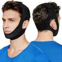 Sleep Apnea DevicesComfortable Chin Strap for Sleeping - Improve Sleep Quality, Simple & Adjustable Design for Men and Women (20 Inch, Black)