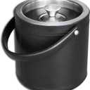 Dacasso A1060 Black Leather Ice Bucket