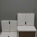 CTSNSLH 4 Tier Plastic Storage Bins and Boxes Organizer - Stackable with Lids for Bedroom, Living Room, Office - Foldable Containers (White)