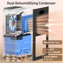 Dehumidifier, 95OZ Dehumidifier for Home 1000 Sq.Ft - Quiet with Auto Shut Off & Relaxing 7 Color Ambient Light, Ideal for Livingroom, Bedroom, Basement (Black)