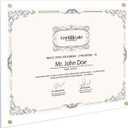 Kalami 11x14 Acrylic Wall Mount Picture Frame Self Adhesive, No Drill Holes Floating Frameless Clear Photo Frame for Diploma Certificate Degree Document Display Gallery Wall-Full Frame is 12x15