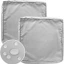 GUEGLSA Replacement Outdoor Cushion Covers 24x22x4 inch, Waterproof Patio Seat Cushion Slipcovers, Chair Cushion Slip Cover, Set of 2, Grey