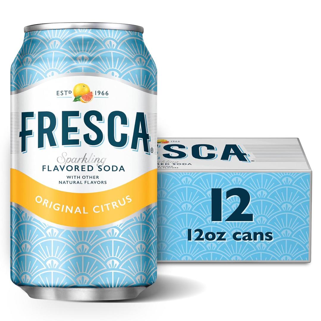 Fresca Citrus Soda, 12 Ounce (Pack of 12). (EXP 10/05/26)
