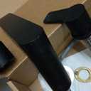 Roman Tub Faucet Deck Mount Bathtub Faucets 3 Holes 2 Handles Widespread Bath Tub Filler Tub Faucets with Valve, Matte Black