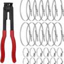 Alpha Rider For Auto/ATV CV Joint Axle Boot Clamp Pliers Tool with 24 Crimp Bands,Ear Type Extension For Most Cars,Universal Car Band Tool Kit