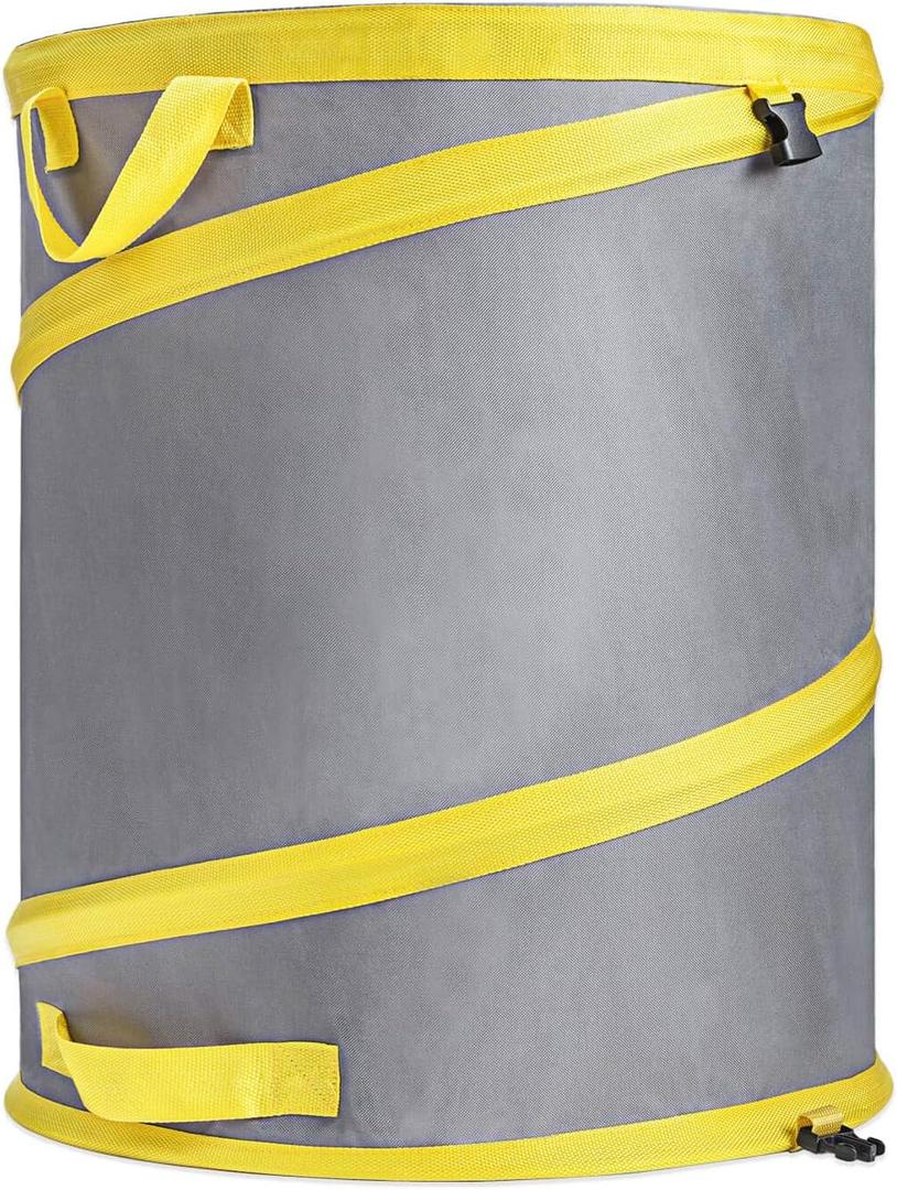 Jardineer Collapsible Trash Can for Camping Parties, Reusable Yard Waste Bags, Pop Up Garden Bag with a Drainage Hole(30 Gallon)