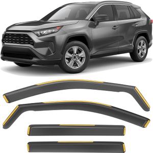 Shatterproof in-Channel Window Rain Guards for Toyota RAV4 2020-2025, Window Deflectors, Window Visors for Car, Vent Deflector, 4pcs