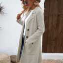 CiCiBird Women Fall Long Cardigan Sweater Trendy Knit Jacket Coat Dressy Blazer Coatigan (S)