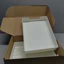 Letter-Size Tray Desk Letter Tray Paper Tray, Sturdy Heavy-Duty Plastic Printer Paper Tray, Single-Tier Stackable File Storage Organizer for Office Home (2, White)