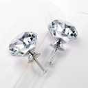 NORTHERN BROTHERS 10 Pack 30mm Crystal Cabinet Knobs, Diamond Glass Drawer Knobs with 3 Screw Sizes, for Dresser, Kitchen & Bathroom, Silver