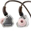 Linsoul 7Hz x Crinacle Zero:2 in Ear Monitor, Updated 10mm Dynamic Driver IEM, Wired Earbuds Earphones, Gaming Earbuds, with OFC IEM Cable for Musician (Without MIC, Silver)
