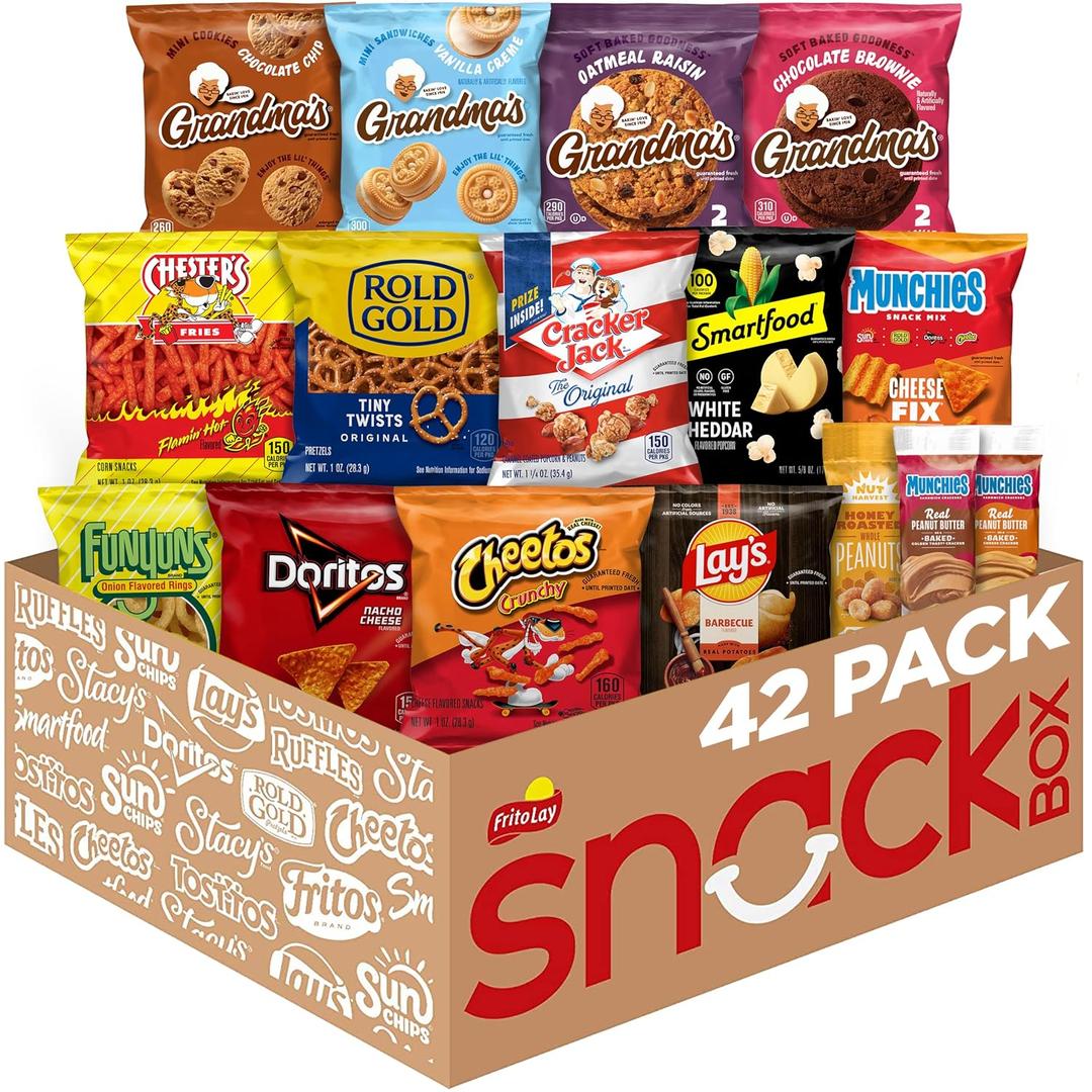 Frito-Lay Ultimate Snack Care Package, Favorites Mix, Variety Assortment of Chips, Cookies, Crackers & More, 40 Count, Best By Oct 20, 2026