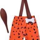 FYMNSI Toddler Kids Caveman Costume Baby Girls Boys Historical Stone Age Cave Man Cavegirl Outfits (5-6 Years)