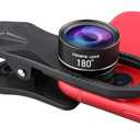 180° Fisheye Lens for iPhone Samsung Google Android Smartphone,with Clip,Cell Phone Lens,anamorphic Lens,Funny Pictures Amazon's Choice