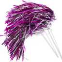 Anderson's Metallic Hot Pink & Silver Foil Textured School Spirit Shakers, Cheerleader Pom Poms, Football, Basketball, Homecoming, Squad, Team, Party, Dance, Club, Performance, Celebration, Pack 10