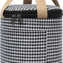 Modoker Small Lunch Bag for Men and Women,Insulated Lunch Cooler Tote Bag for Work Picnic,Reusable Thermal Lunch Box Portable Insulated Cooler,Black and White
