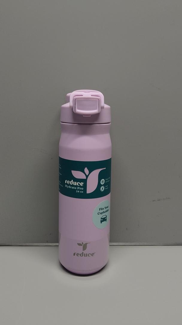 REDUCE 24 oz Hydrate Pro Stainless Steel Insulated Water Bottle - Flip Top Leak-Proof Lid, Dishwasher Safe, BPA-Free, Dual Wall Vacuum, Keeps Drinks Cold for 48 Hrs, Cup Holder Friendly