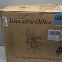 Executive Office Chair, Leather Desk Computer Chair with Armrests, Mid-Back Swivel Adjustable Ergonomic Design for Home Office, 1PC