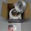 Magnetic Dryer Vent Kit for Tight Spaces - Self-Aligning Mag-Snap Connector, Heat Resistant & Flame Retardant ABS, Airtight Seal, Includes 4" x 2.6ft Flexible Duct & Clamps (Zinc White)