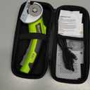 Cordless Electric Scissors: 4V Rechargeable Rotary Cardboard Cutter, 3000mAh Battery, with LED Light, 2 Blades, Box Cutter for Fabric Carpet Carton Plastic Leather Cloth (Green)