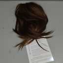 Hair Topper 12inch Clip in Synthetic Hair Toppers for Women with Thinning Hair Breathable 6.5"X6.5" Big Base Toppers Hair Pieces for Women Daily Use Dark Brown with Highlights