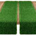 Tranqun 2 Pcs Artificial Grass Table Runner Decoration Football Table Runner 14 x 48 Inch Turf Synthetic Fake Grass Tables Centerpieces Decor for Football Party Favors Wedding Dining Garden Home Decor