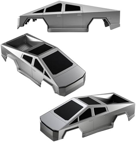 HOMETALL 1:16 Brushless RC Cars Remote Control Truck Shell - RC Cars Body Shell, PVC High Impact Car Cover Shells Frame Remote Control Car Body Cover - Silver