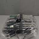 Upgrade 9 Layers Pants Hangers Space Saving, 2 Pack Non Slip Stainless Steel Multifunctional Pants Rack Closet Pant Hanger Organizer with Hooks for Pants Jeans Trousers Dorm Room Essentials, Black