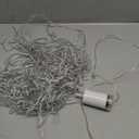 echosari Curtain Lights Battery Operated, 200 LED Curtain Fairy Lights 6.6×6.6ft with Remote Timer Outdoor Wall Light Fully Waterproof for Wedding Backdrops Bedroom Decor (Cool White)