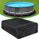 28' Round Thicker Heavy Duty Pool Liner Pad for Above Ground Pool, Pool Padding Underlayment for Pool Bottom, Protects Your Pool Prevents Punctures Weed Barrier Comfortable Underfoot (Black)