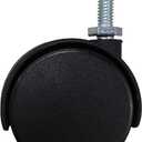Shepherd Hardware 9733 2-Inch Office Chair Caster, Twin Wheel, 5/16-Inch Threaded Stem Diameter, 75-lb Load Capacity,Black