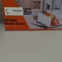 Kiss Core New Upgrade Bread Slicer for Homemade Bread, Bread Slicing Guide Adjustable Width, Foldable and Compact Cutting Guide with Crumb Tray, Suitability for Homemade Bread, Bagels, Cakes