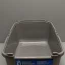 Catit Cat Litter Pan with Shield Rim  Large Open Litter Box With High Sides & Raised Back  Easy Clean, Mess-Free Design  Fits All Cat Litter Types  Gray, 22.2 x 16.3 x 11.3