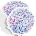 Kosiz 100 Pcs Floral Paper Napkins Purple Flower Shaped Cocktail Napkins Vintage Guest Napkin for Spring Women Birthday Wedding Baby Shower Home Party Supplies