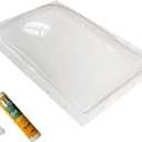 SL1422C 18"x26" OD Thick RV Skylight Replacement for 14" x 22" Skylight Outer Dome Opening Travel Trailer RV Camper Truck with Lap Sealant (Clear)