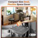 Huuger Folding Desk for Small Spaces, 39.3 Inch Foldable Computer Table, for Home Office, Study, Bedroom, Dorm, Space Saving, Small Writing Work Office Computer Desk, Easy to Fold, Black, 18.9"D x 39.4"W