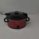 6-Quart Manual Slow Cooker, Red Stainless Steel, Enjoy Healthy, Delicious Meals Without Cleaning Up More Than One Pot