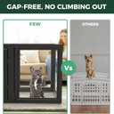 FXW AuraSpace Acrylic Indoor Dog Playpen for Small and Medium Dogs, 30 Inch, 8 Panels, Black