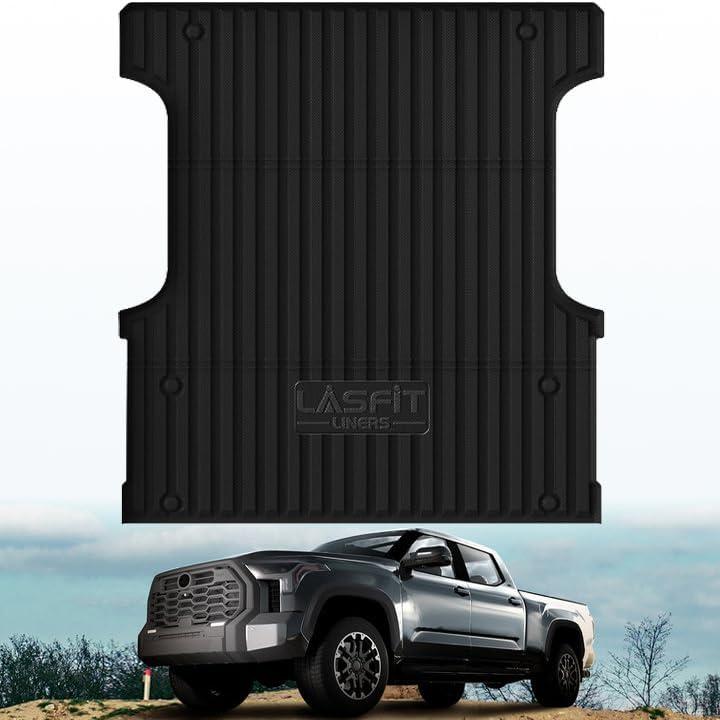 LASFIT Bed Mat for Toyota Tundra 2022-2026 5.5FT/5.5' Truck Bed, All Weather 5.5 FT Bed Liner for Toyota Tundra 2026 2025 2024 2023 2022 Accessories TPE Trunk Mat Cargo Mat (Not Fit Drop-in Liners)