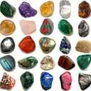 1Lb Natural Bulk Assorted Tumbled Polished Stones Crystal Set Real Raw Stones for Home Decoration Reiki Gifts Energy Therapy Beginners