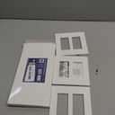 CML Screwless Decorator Wall Plate, 2 Gang Outlet Covers, 4 Pack Decorative Light Switch Plates, Hidden Screw Smooth Face, Standard Size 4.68 X 4.72, UL Listed, White