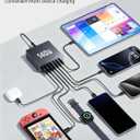 USB C Charging Station, 140W GaN III 7 Port Fast Charger Station, PD 3.0 USB Charging Station for Multiple Devices, USB Charging Hub, Multiple USB C Charger Station for iPad iPhone Samsung Android
