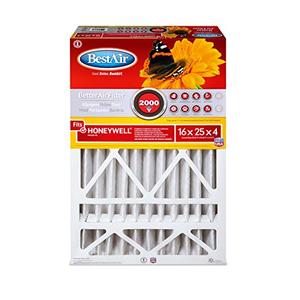 BestAir HW1625-11R AC Furnace Air Filter, 16" x 25" x 4", MERV 11, Removes Allergens & Contaminants, Fits 100%, For Honeywell Models, Pack of 3