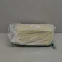 EACHY Makeup Bag,Large Capacity Travel Makeup Bag,Waterproof Portable Open Flat Toiletry Bag Cosmetic Bag with Divider and Handle (White)