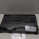 Wireless Keyboard and Mouse Combo,2.4G Full Size Wave Keys Ergonomic Keyboard with Wrist Rest for Natural Typing, 3 DPI Adjustable Ergonomic Silent Mouse for Computer/Laptop/Windows/Mac (Gray)